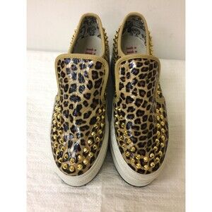 IIJIN women size EU 38 US 9 platform fashion sneakers  manmade -leopard print